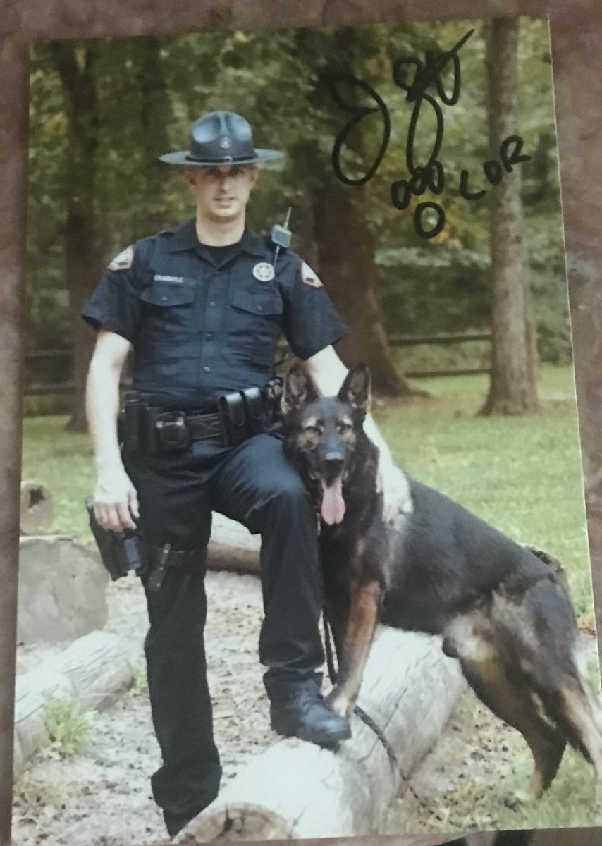 When I reach 3100 followers I will randomly pick one winner to win this awesome photo signed by <a href="/JamesCraigmyle/">James Craigmyle</a> and K9 Lor. You must follow both of us in order to win! Good luck
