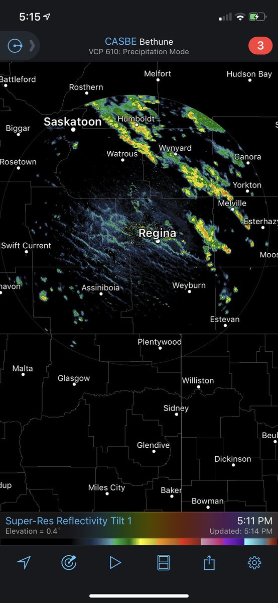 referee_11's tweet photo. The new Bethune radar is finally live on RadarScope! #SKstorm #YQR #CASBE https://t.co/iUA9zBbgGd