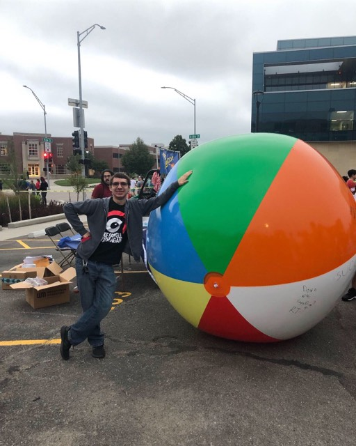 Liberty4Ne's tweet photo. We at #CornhuskerYAL had a blast at #BigRedWelcome yesterday evening. The Free Speech Ball stole the show by allowing people to exercise their First Amendment Rights. #MakeLibertyWin
(Seriously the t-rex is awesome, tho.) https://t.co/Lg0xGq1Qzv