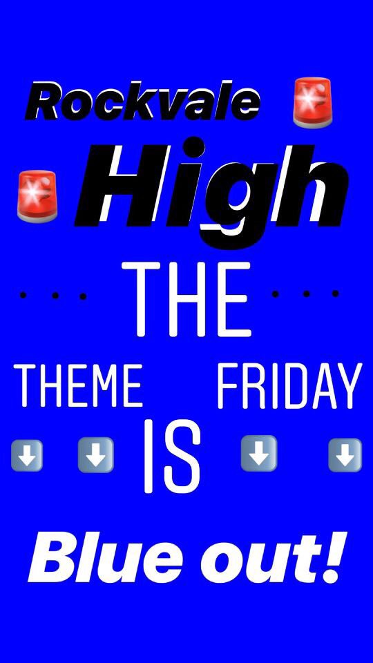 RockvaleHSCheer's tweet photo. Wear your blue shirts from administration students and fans join us with your blue on too!!! First home game this Friday!!! 🚀🆙💙 https://t.co/p3SR9EZGyj