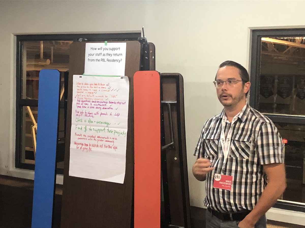 Mike Riezebos, the Director of the PBL Residency, waxes eloquently about how administrators ought to take serious the role of supporting teaching staff who are implementing PBL in their classroom. #PBLNorth #stillinnovative