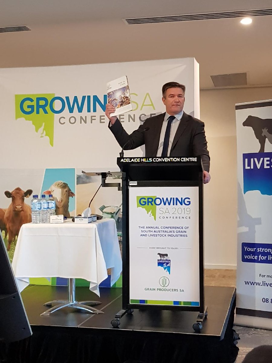 <a href="/RuralBiz/">RuralBusinessSupport</a> CEO Brett Smith opening the 2019 #GrowingSA conference this morning. #saag