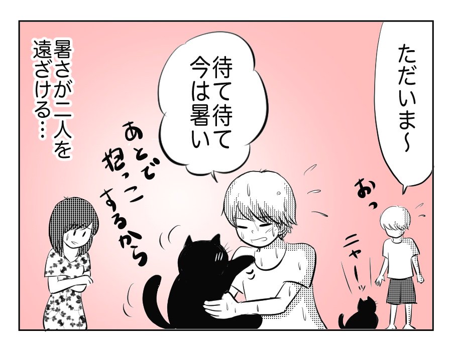 「10歳の息子と猫」(4コマ)
11話・12話更新しました!(隔週火曜日更新)#息猫 #夏休み #猫のいる生活 
温度が二人を引き離したり、くっつけたり…
夏の贅沢とは!?
https://t.co/IAFQXH8B8s 