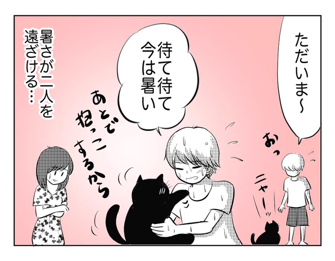 「10歳の息子と猫」(4コマ)11話・12話更新しました!(隔週火曜日更新)#息猫 #夏休み #猫のいる生活 温度が二人を引き離したり、くっつけたり…夏の贅沢とは!? 