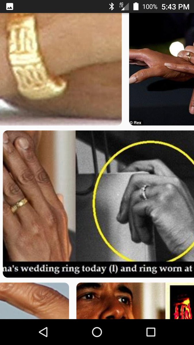 One is said to have an inscription that says... "There is no God but Allah" he was photographed wearing the same ring while in college that he still wears to this day.