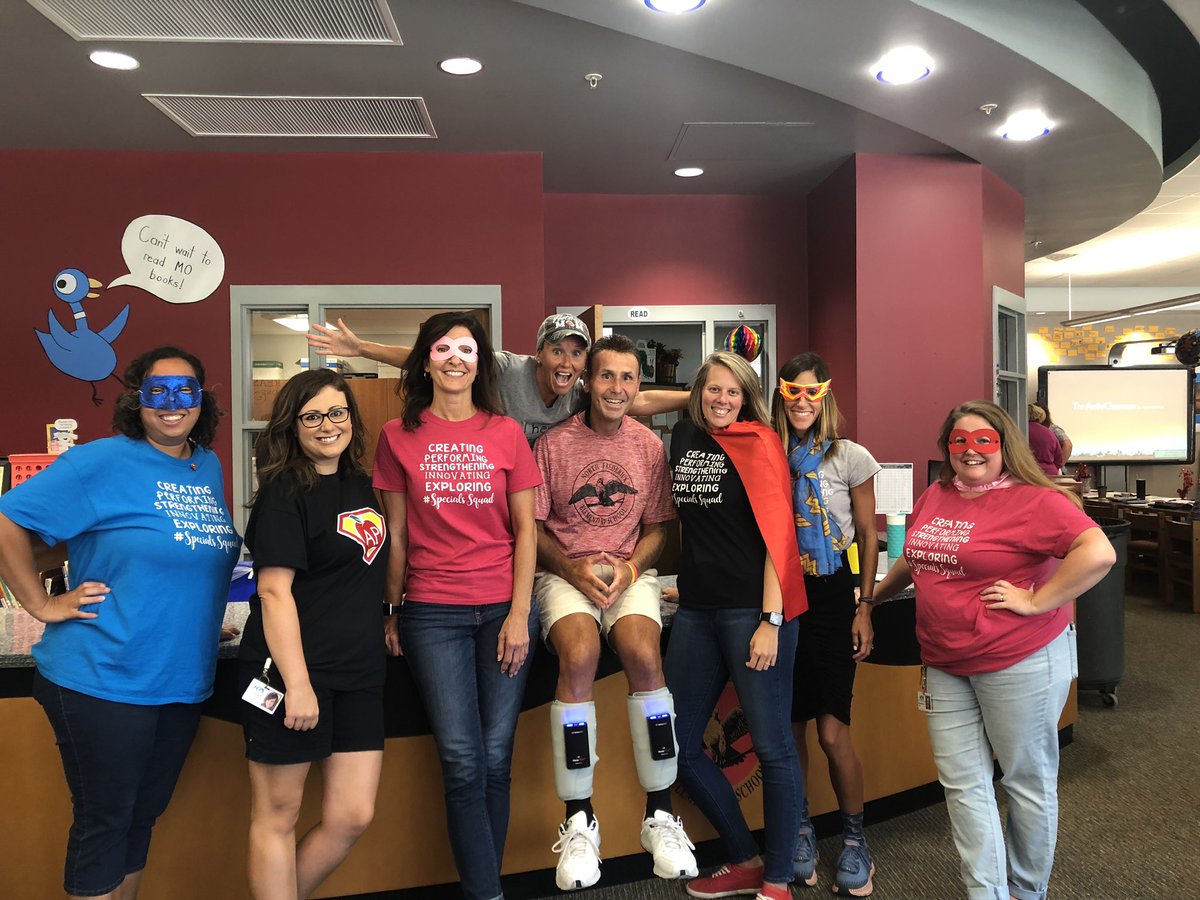 FCPSPrinKSeiss's tweet photo. Our amazing specials team embraced our superhero theme! #NFEScommits https://t.co/4VRsKQnEsb