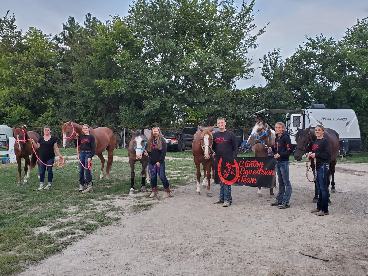 Clinton High School Equestrian Team! Coach Lisa, Alyssa, Grace, Alex, Lara and Jayden!