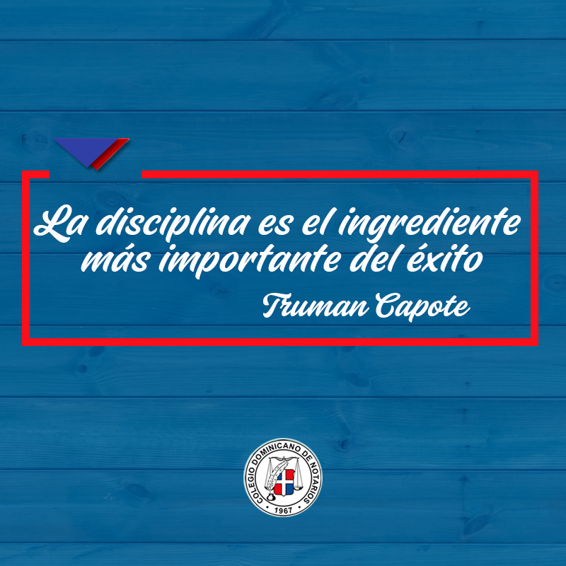 CDnotariosrd's tweet photo. La disciplina y el éxito van de la mano. #Codenot https://t.co/GRApRNGsqa
