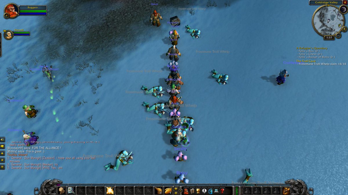baggersgaming's tweet photo. Queuing for Felix's Box in #WoWClassic  This warms my heart!

Great job #PyrewoodVillage EU! 🙃 https://t.co/ceRr5HLaLK