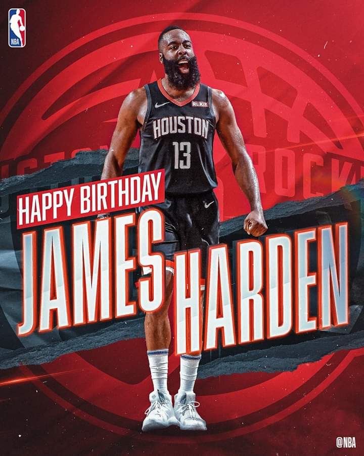 Join us in wishing James Harden of the Houston Rockets a HAPPY 30th BIRTHDAY 