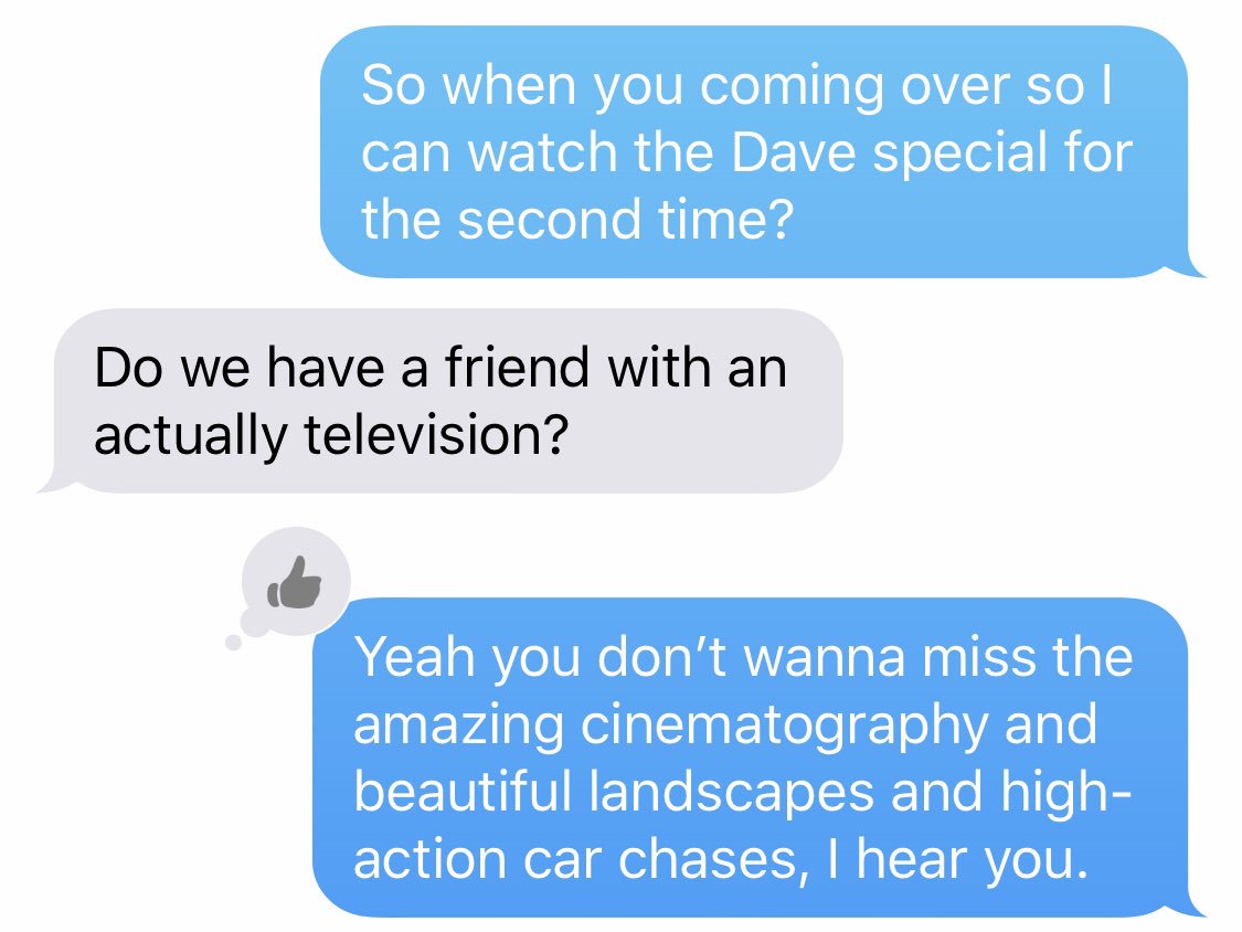 aniconic_'s tweet photo. I had like 12 friends text me about the Chappelle special today. These are all from different people. We ain’t the #disciplesofdave for nothing. https://t.co/dSBq0BFCGC