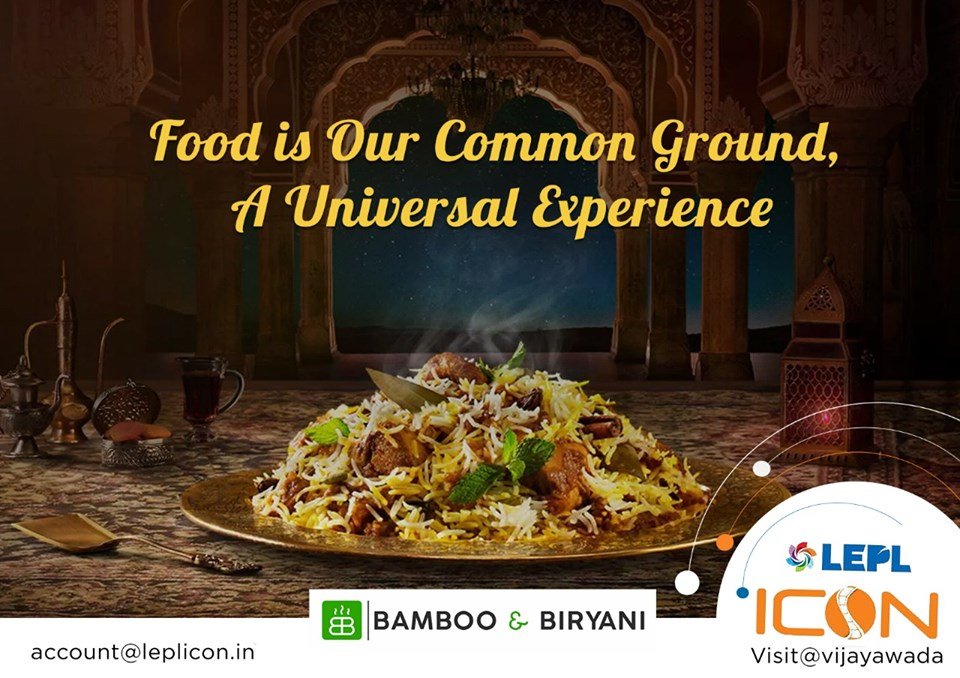 lepliconvja's tweet photo. Food is our common ground, a universal experience.

Visit our restaurant Bamboo&amp;Biryani at LEPL ICON, #Vijayawada.

#biryani #foodie #chicken #food #indianfood #yummy #chickenbiryani #biryanilovers #briyani #foodlover #mouthwatering #tastybriyani #briyanicraze https://t.co/OT4J0l6Ip6