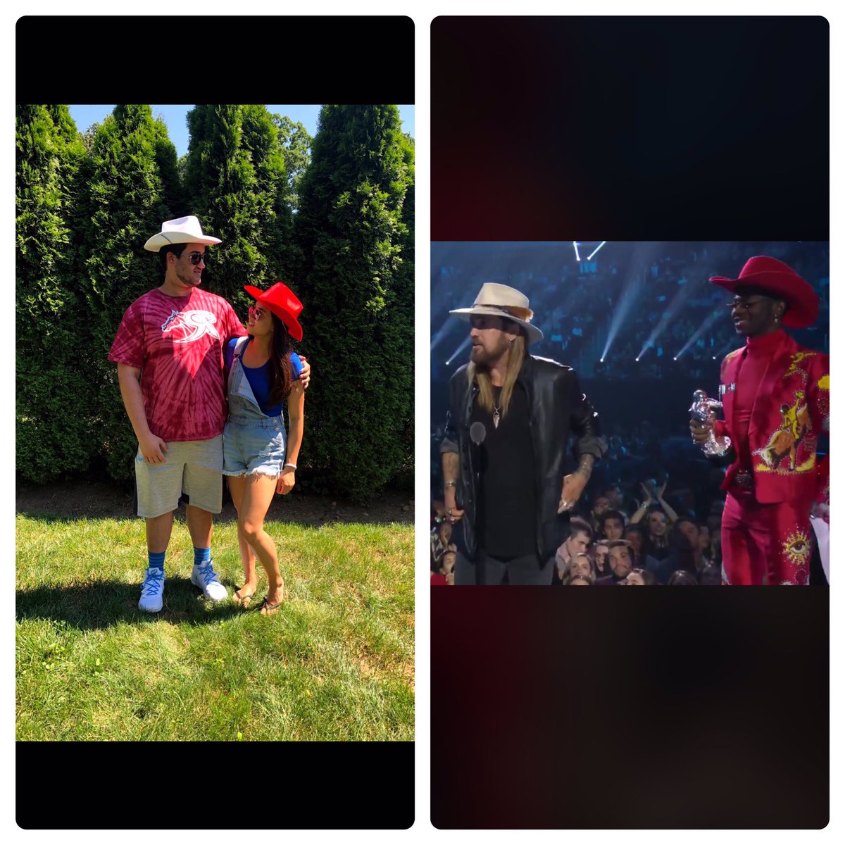 JWest1577's tweet photo. Ayo @LilNasX I think u and Billy Ray stole our look https://t.co/FnPGmp3smE