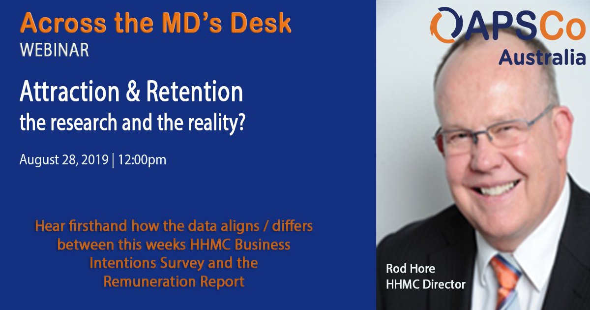 APSCoAu's tweet image. As always, @APSCoAu is ahead of the game. 
@rod_hhmc joins #AcrosstheMDsDesk to discuss #attractionandretention strategies.
lnkd.in/gxxh3iy
#recruitmenttrends #recruitmentindustry #businessintentions #remuneration #researchvsreality #staffingtrends #staffingindustry