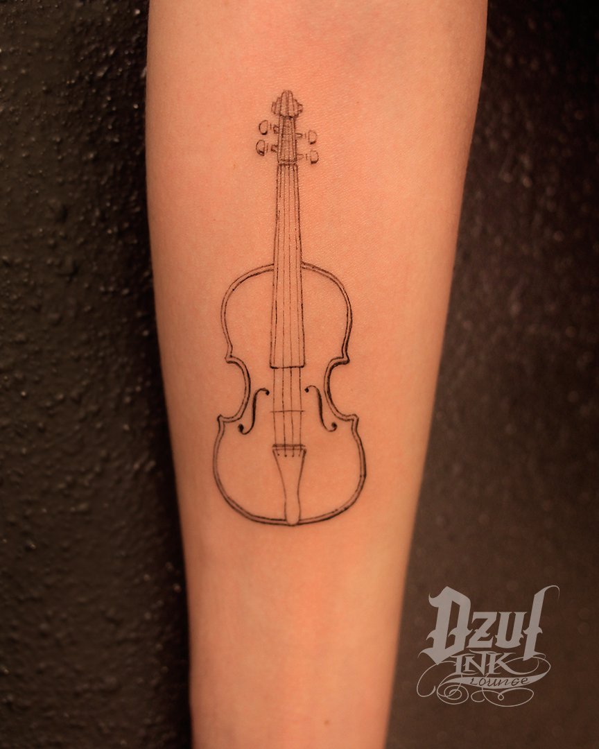 Tattoo uploaded by Tara • #mattynox#violin#flowers #music • Tattoodo
