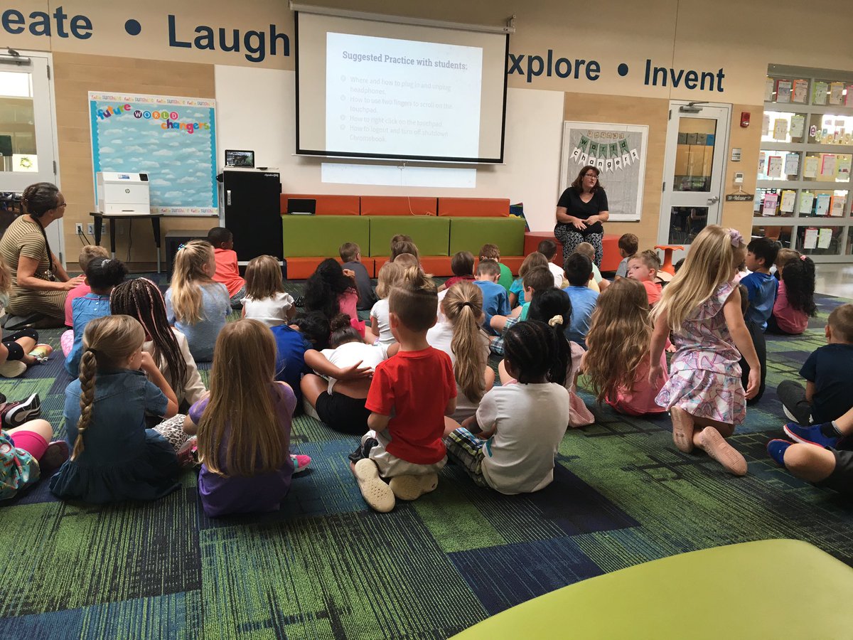 jtalburt's tweet photo. @sherwoodsps kindergarteners logged into chrome books for the first time today! They did great! #ignitesps https://t.co/6GDei2griX