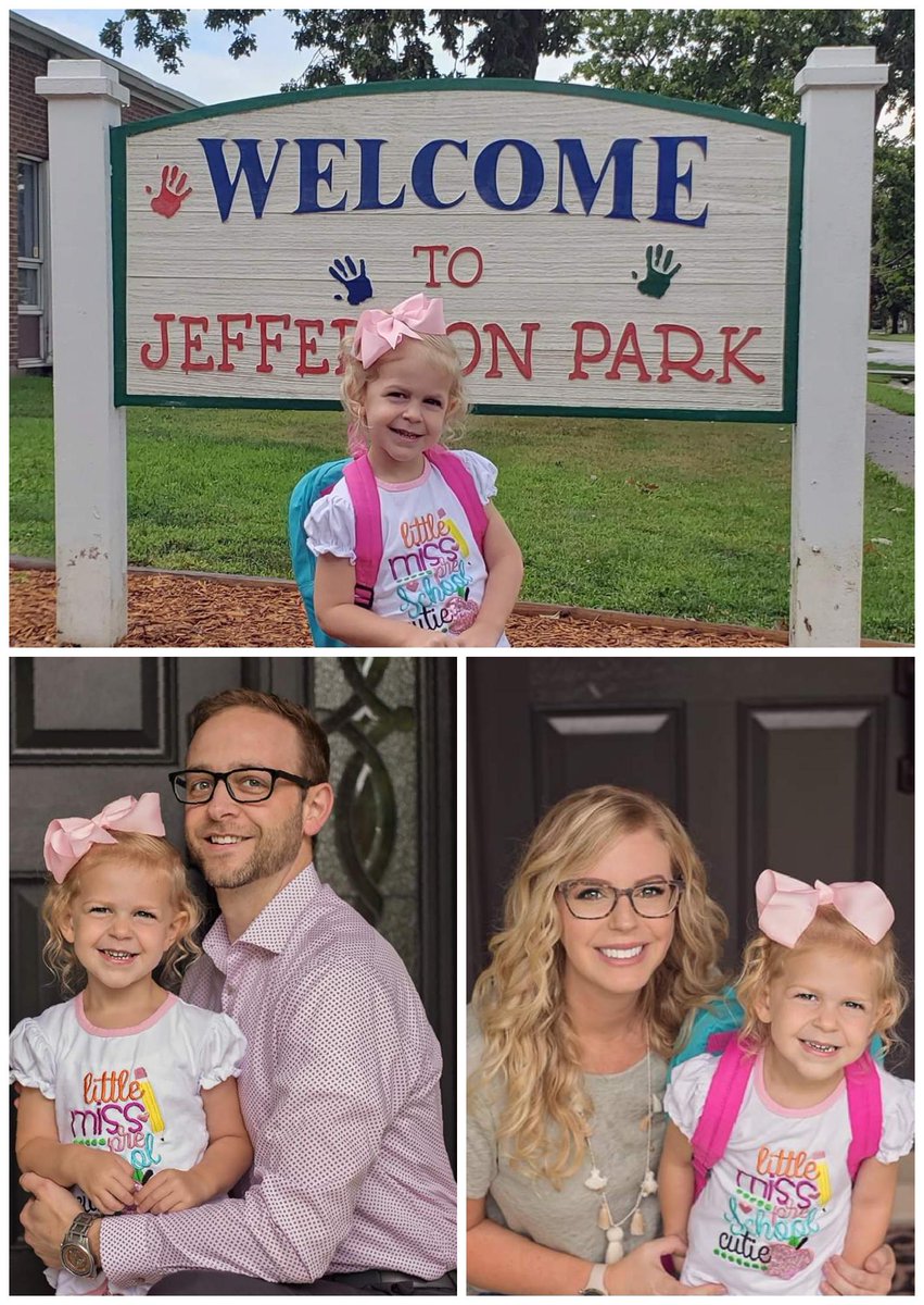 Today was Emi's first day of pre-k. She was incredibly eager and excited (way more than mom and dad). Can't believe we have three in school! #DontBlink #PreSchoolRules  ✏🍎🎒