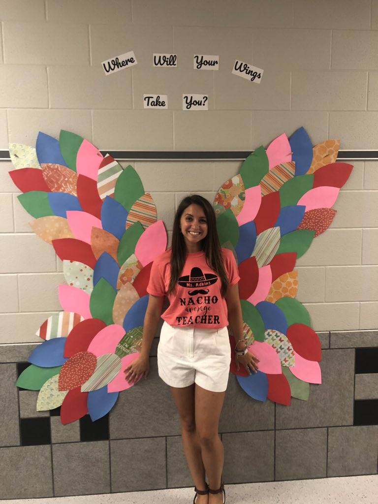 _missadkins's tweet photo. Where will your wings take you in fourth grade? My amazing team and I are so ready for our new group tomorrow 💗 https://t.co/9yCT3D9VIS