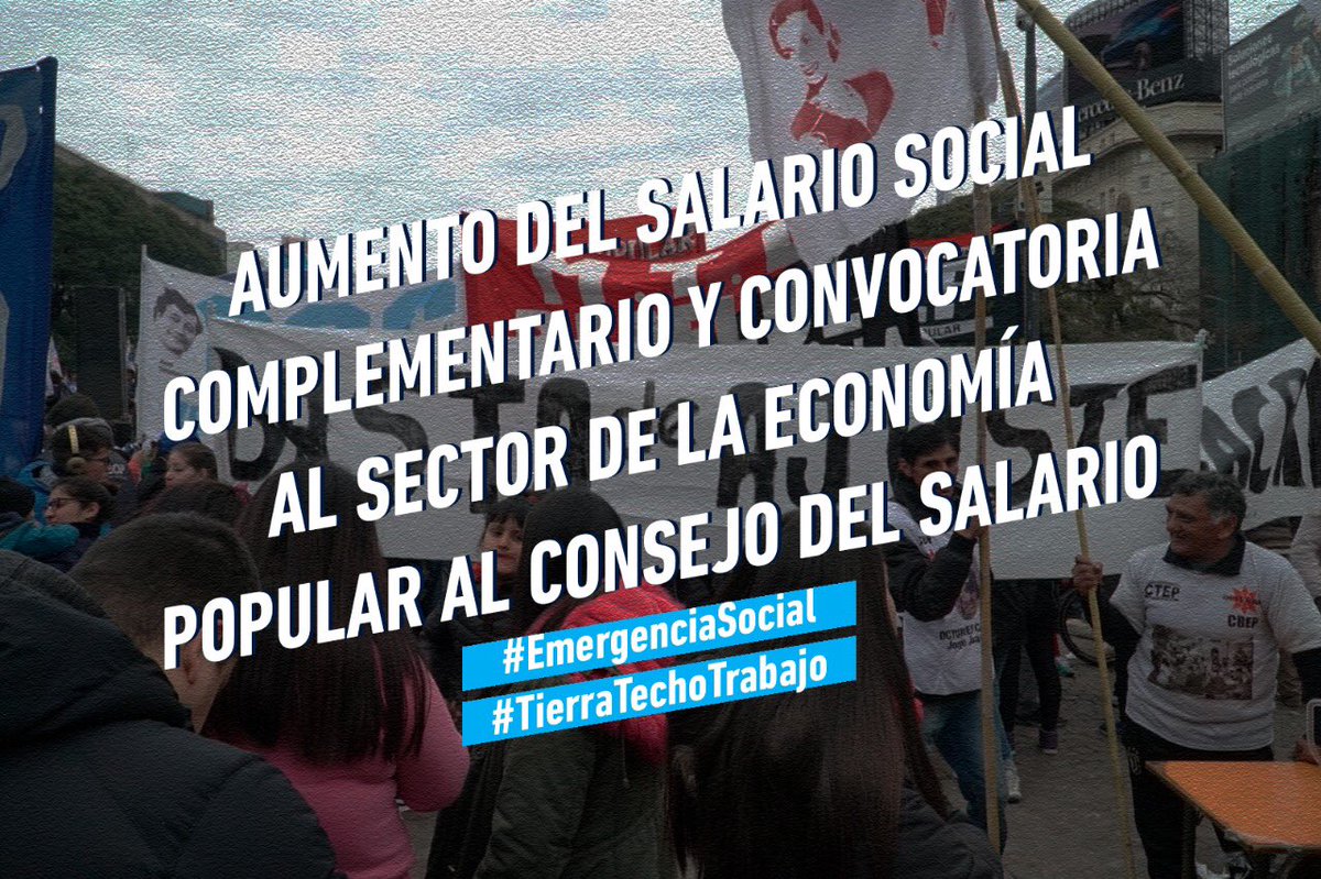 UTEPoficial's tweet photo. ⚠️ Miércoles 28 de agosto
Jornada Nacional de Lucha de los Movimientos Populares. 

▶️ Aumento del Salario Social Complementario
▶️ Convocatoria al Consejo del Salario

#TierraTechoTrabajo
#EmergenciaSocial https://t.co/pqtUFz5COc