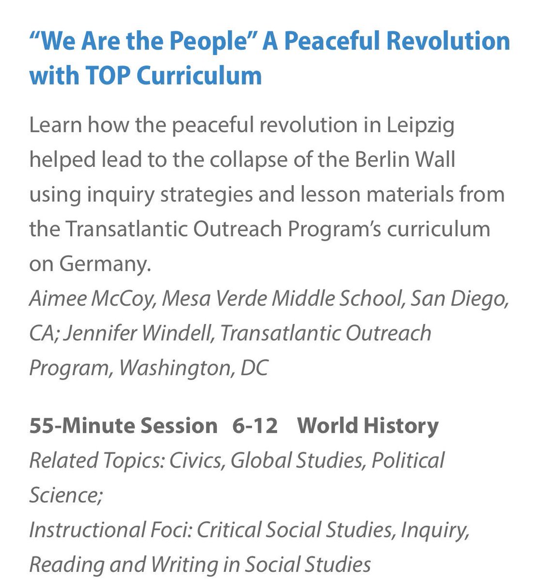 I am so excited that I have the opportunity to present at <a href="/NCSSNetwork/">National Council for the Social Studies (NCSS)</a> in Austin thanks to <a href="/TOPTeachGermany/">TOP</a>! #isthisreal #TeamPUSD <a href="/MesaVerdeMS/">Mesa Verde Middle School</a> <a href="/PowayUnified/">Poway Unified</a>