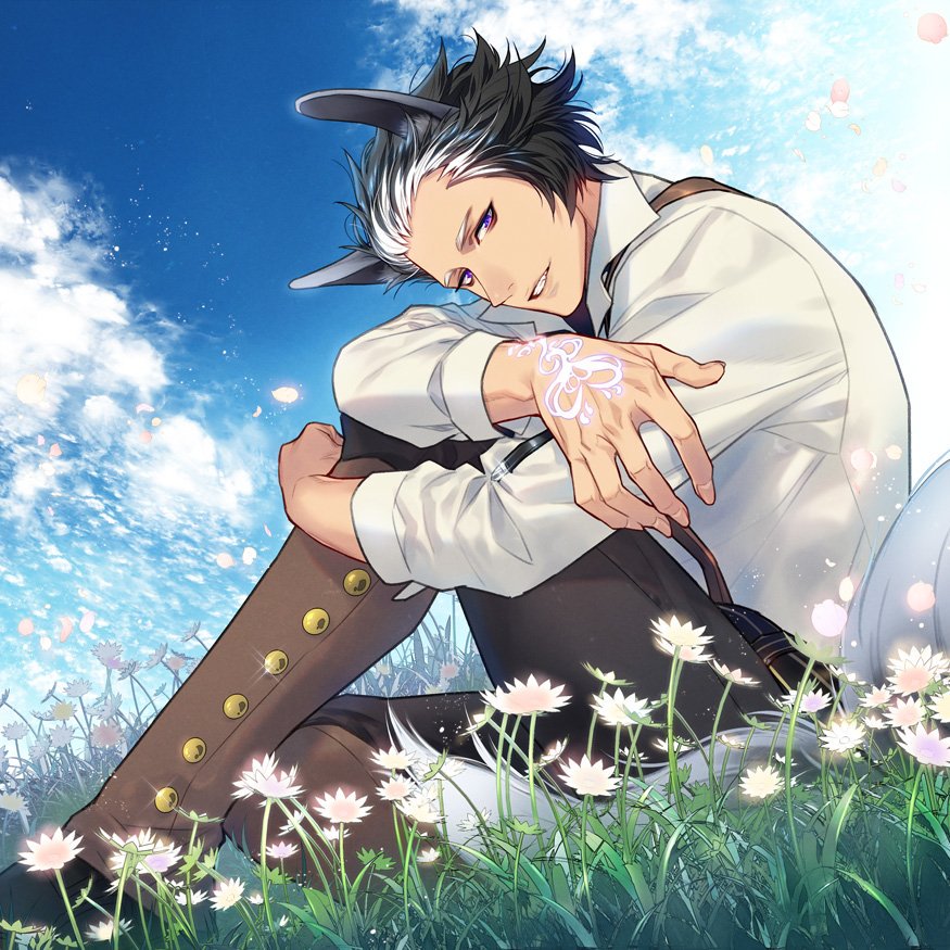 【お仕事情報】 
ダブリルムーンより2019年11月22日発売予定 
『やさしい楽園』-ピストスの章-(CV.堀川忍) 

キャラデザ、ジャケット担当させていただきました。
立ち耳マロ眉🐺🐺
宜しくお願いします💪💪 

https://t.co/p9Ms217bAL 