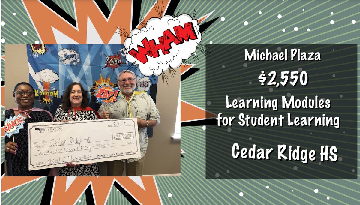 Congrats to our <a href="/CedarRidgeHigh/">CRHS</a> CTE teachers that are part of the <a href="/RRISD_PIEF/">RRISD PIE Foundation</a> award grant winners! <a href="/raider_culinary/">CRHS Culinary</a> <a href="/SheriVBonds/">Sheri Bonds</a> <a href="/mica_peggy/">Peggy Mica</a>