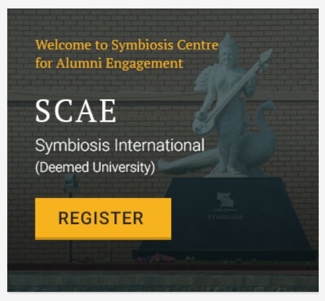 Attention SID alumnus!
To register follow the link below. 
alumni.symbiosis.ac.in