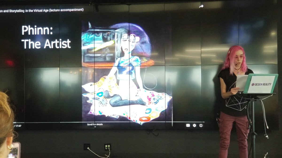 nathanc's tweet photo. Are we giving up ourselves as means to stay closer to each other, as happened in "The Invisibles?"
Sara Phinn with an amazing presentation of XR storytelling at @DesignReality_
#pdxvr #ar #vr https://t.co/YENUkVBquE