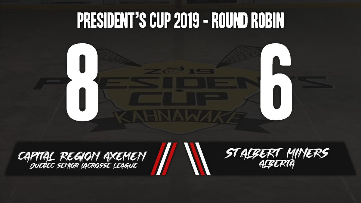 LacrosseFlash's tweet photo. .@AxemenSrBLacros start their 2019 @PresCupLax campaign with a bang by knocking off the 3-time defending champion @StAlbertMiners 8-6!

@JPKlax67 tallied a hat trick including the GWG to lift the @QCSLL champions to victory.  

#LaxFlash #PresCup2019 https://t.co/ItpF3o2D1A