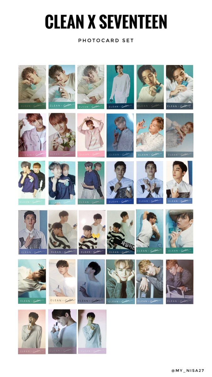 Clean X Seventeen Photocard set #SEVENTEEN #세븐틴 #포카 #세븐틴