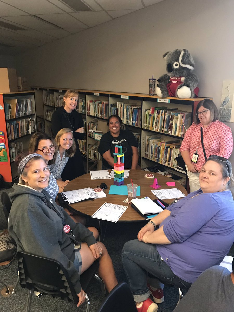 ginacmac's tweet photo. Teachers have fun too! Reviewing pertinent info with a Jenga game twist. Tallest tower wins! https://t.co/aUCpS6V5jg