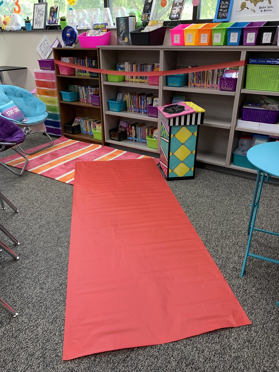 WendyGoings1's tweet photo. We make reading a red carpet event! Library ribbon cutting! #iteachfourth #loveofreading #joco2020 #microreads https://t.co/wSyPMSgH2A