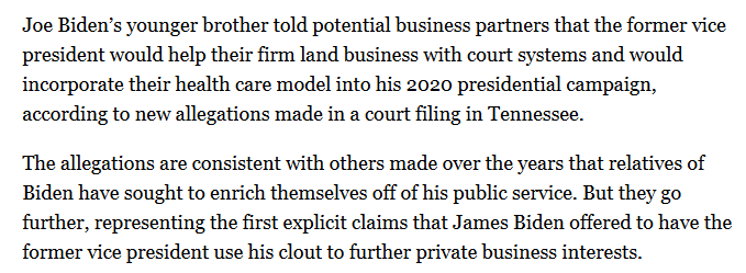 StopBiden's tweet photo. Joe Biden's brother selling access to investors - the Biden family's extreme corruption is yet another reason to #SayNoToJoe

https://t.co/D04MRrShag https://t.co/xGvkO2iCqH