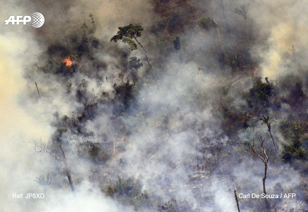 AFPespanol's tweet photo. #ÚLTIMAHORA Brasil rechaza ayuda del G7 para combatir incendios amazónicos (gobierno) #AFP https://t.co/VT5RZHErLr