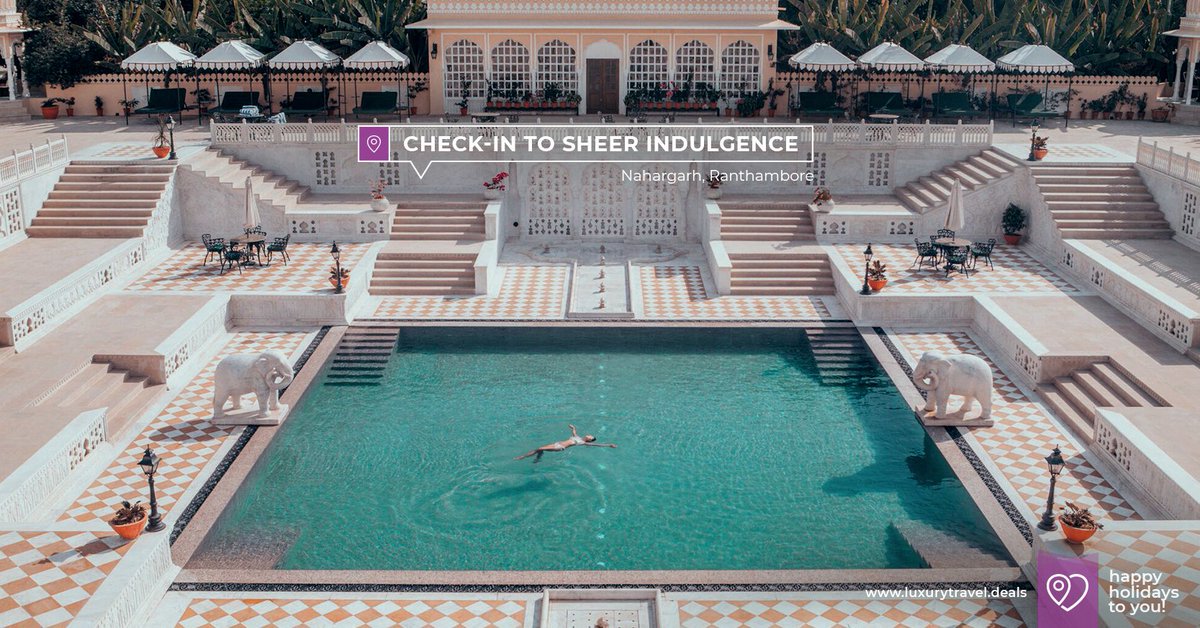 Luxtravdeals's tweet photo. #CheckInWithLTD to one of the most indulgent #luxuryhotels in #Rajasthan. Chance a glimpse of famed #Ranthambore #tigers or soak in the iconic #haathikund.
🌟
Kingsize Rooms @ 11445/N/person ++ other #LuxuryTravel inclusions https://t.co/V5jfq2xy33
.
#HappyHolidaysToYou 😇 https://t.co/fLcVGOpCUe
