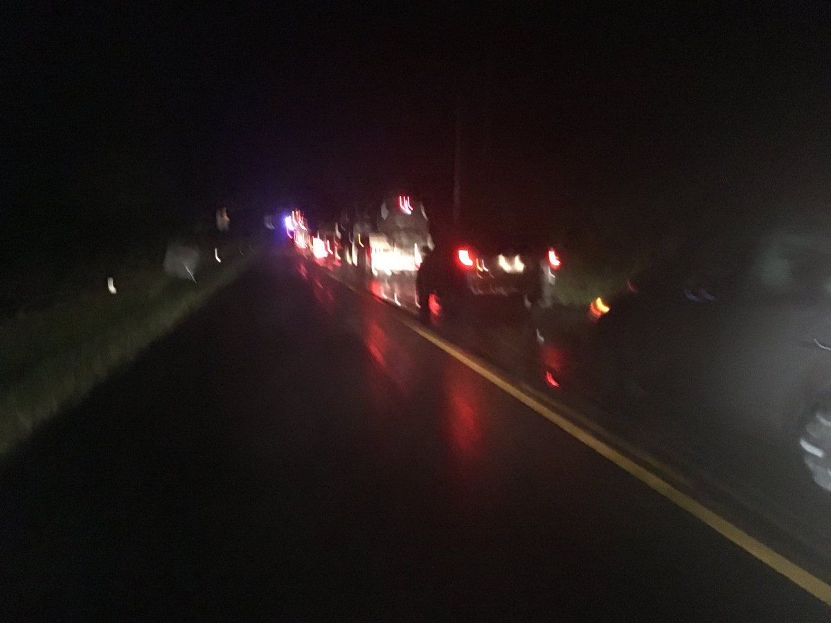AnthonyWCHS's tweet photo. Rt 800 is shut down as they clean up the accident. They are waiting for AEP to take care of the downed power poles. https://t.co/lx9p9HOilQ