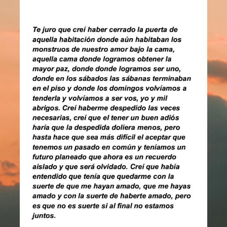 pazcitajulieta_'s tweet photo. "...ya no existís en mi y ya no existo en vos.." https://t.co/dUsSesRvJp