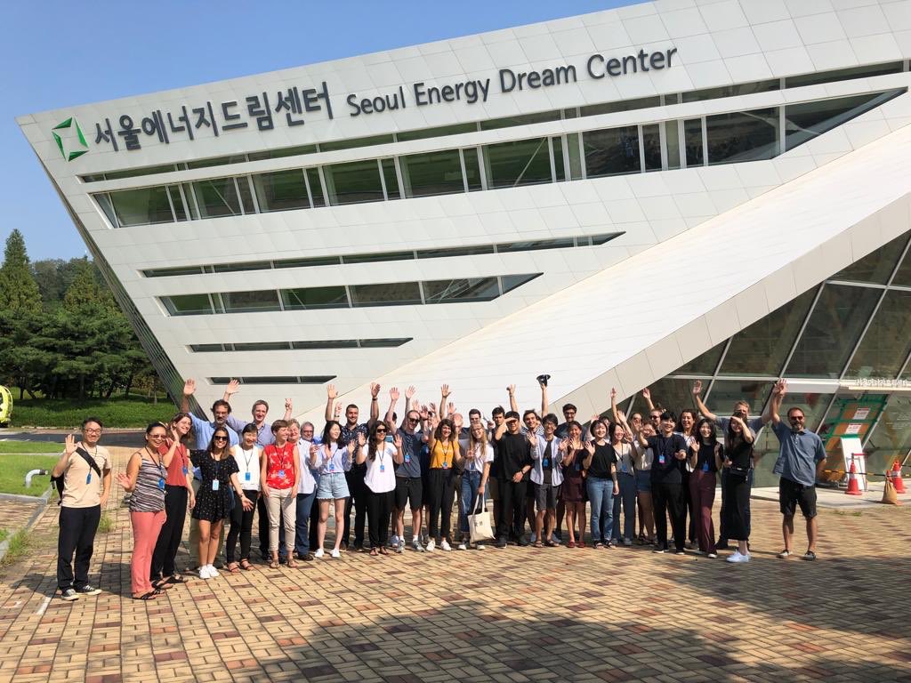 smartlivinglab's tweet photo. #ZEROENERGY BUILDING | Visit of the Seoul Energy Dream Center with the #ARCHEST delegation - 30 students and their professors from 6 Swiss and Korean universities! Various aspects of #buildingdesign and technologies will be studied in the Summer school. https://t.co/KbUrGPvV0u https://t.co/xqh3PZGU5l