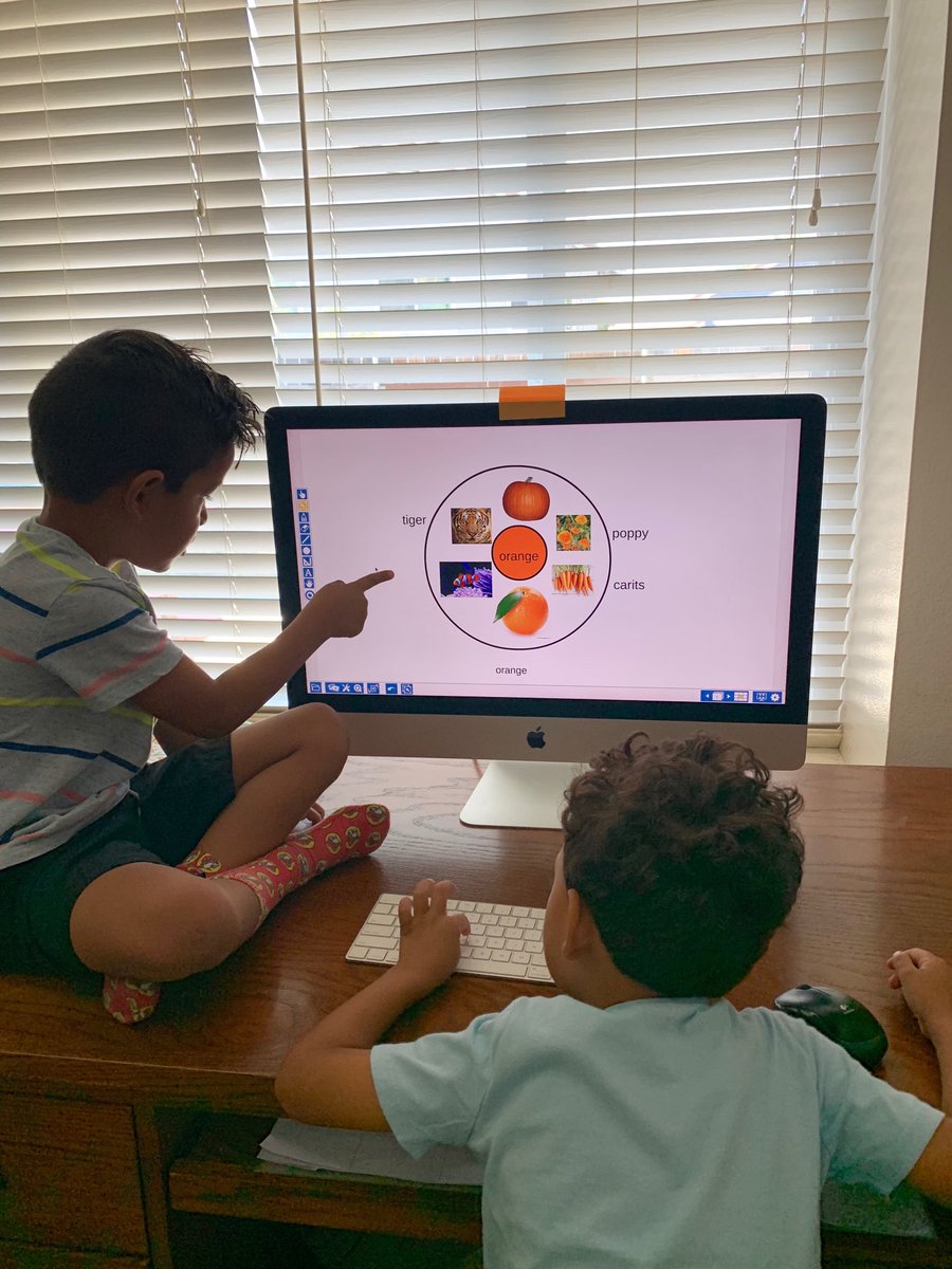 CamilleDahnke's tweet photo. 2 Brothers • Last year’s K teaching this year’s K to use #prowisepresenter @ home. ⬇️ is my WHY ••• I ♥️ using @ProwiseUSA in my K classroom! @judsonandbrown #ThisIsRUSD #KsCanProwise #K2CanToo @ELBEducationUS #twitterteacher #studentsuccess https://t.co/uOjr0nA2pG