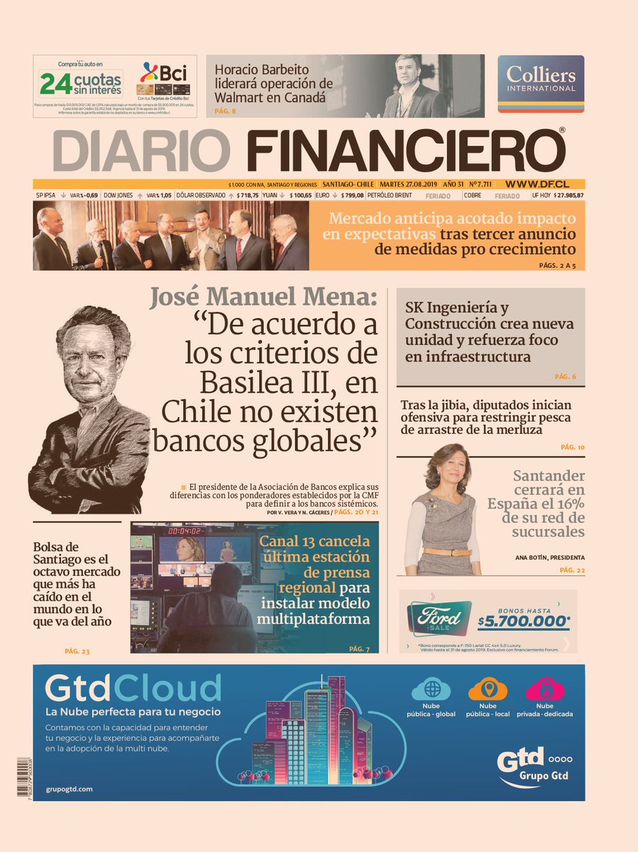 DFinanciero's tweet photo. Portada de 27 de agosto. Versión digital completa disponible para suscriptores DF Full https://t.co/DpJd9KgvWJ