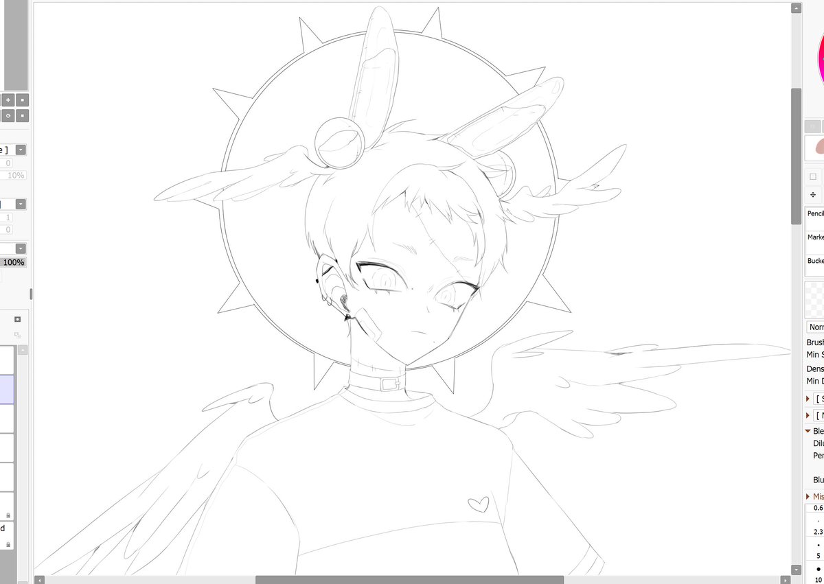 WIP of an exciting collaboration with @esuun_kun !
We're combining our 2 species Kowaiko x Floatsu to make a hybrid!
Kowaitsu!