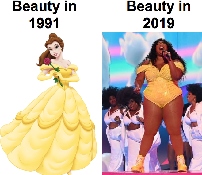 melodyshekari's tweet photo. Beauty in 1991, Beauty in 2019 

😍

#Lizzo #TruthHurts #VMAs #votelizzovmas #VMAs2019 #LizzoVma #Queen https://t.co/n9qzgFcXi2