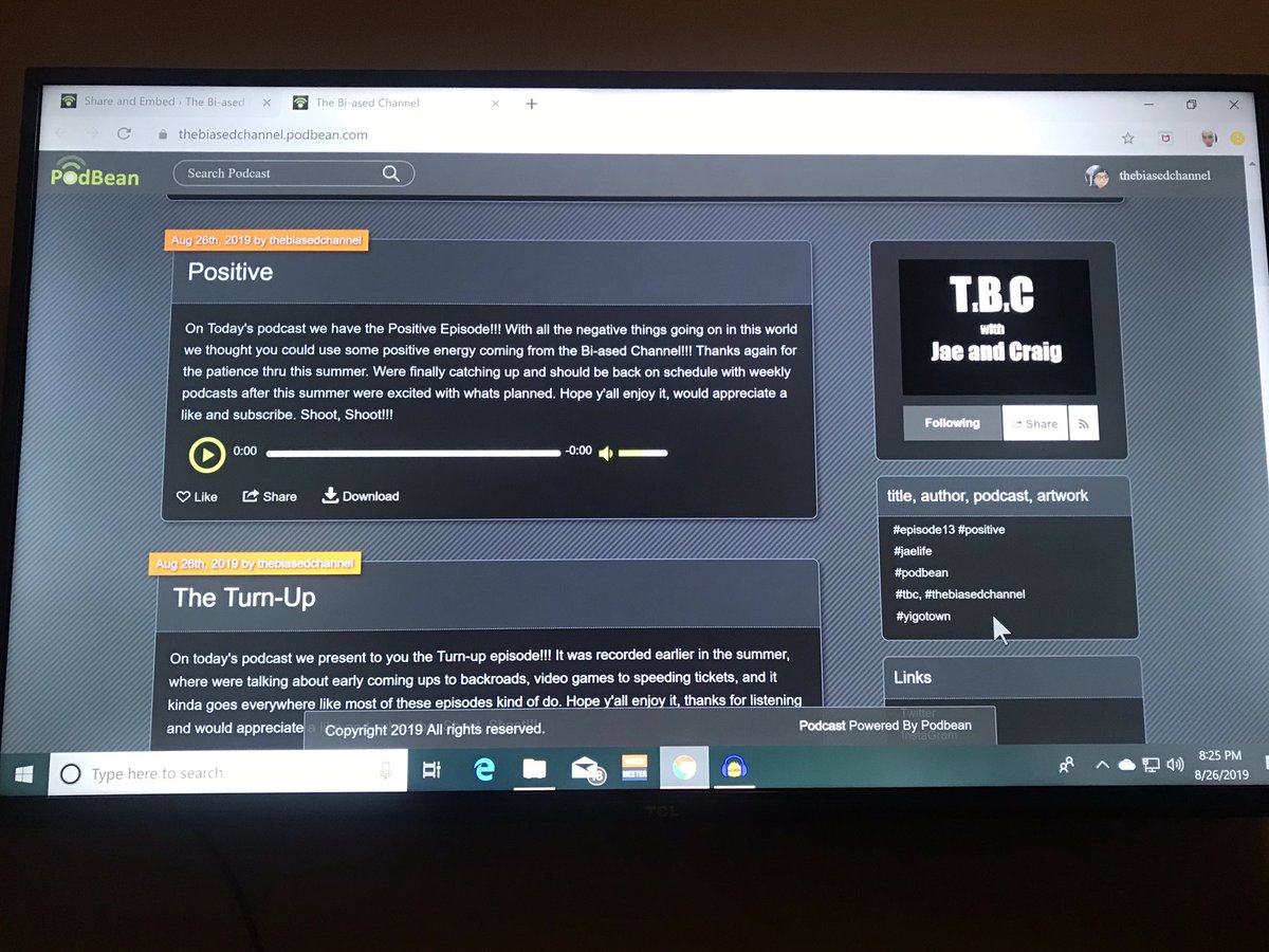 Biased_Channel's tweet photo. Two episodes out now!!! The turn up and positive episode!! They speak for themselves. Thanks again for your patience thru this summertime...Hope y’all enjoy it!!! Would appreciate a like and subscribe! #tbc #episode12&amp;13 #turnup #positive #podbean https://t.co/kuGFkI1znP