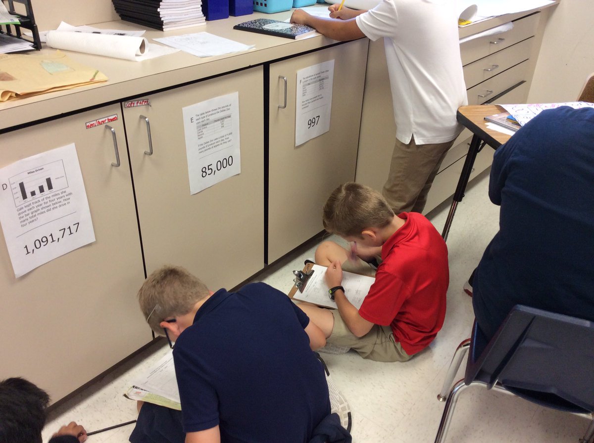 MrsSturner2's tweet photo. Students working hard on the addition and subtraction scavenger hunt. I loved hearing the math conversations about the different strategies to used to solve the problems.@CES_Cougars #ChooseGarlandISD https://t.co/4qstIuzlEP