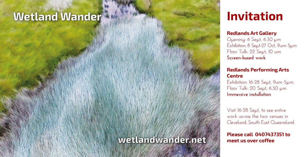 Australian Rivers Institute (@griffithari) on Twitter photo The Wetland Wander art/science installation is back! 
For more information: wetlandwander.net
#art #science #wetland #wetlands #event #artgallery #modernart #wander #Queensland #Australia #Brisbane #Redlands The Wetland Wander art/science installation is back! 
For more information: wetlandwander.net
#art #science #wetland #wetlands #event #artgallery #modernart #wander #Queensland #Australia #Brisbane #Redlands