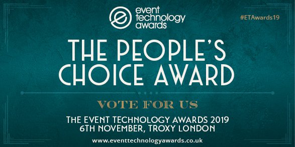 VisitbyGES's tweet photo. We are very excited to be nominated for the People’s Choice Award at the Event Tech Awards 2019! 
Please vote for us as your Favourite Event Technology Supplier here! - https://t.co/j73H1VMLir 

#ETAwards19 #ETL19 #EventProfs #Eventtech #VisitbyGES https://t.co/uhXqD9AioB