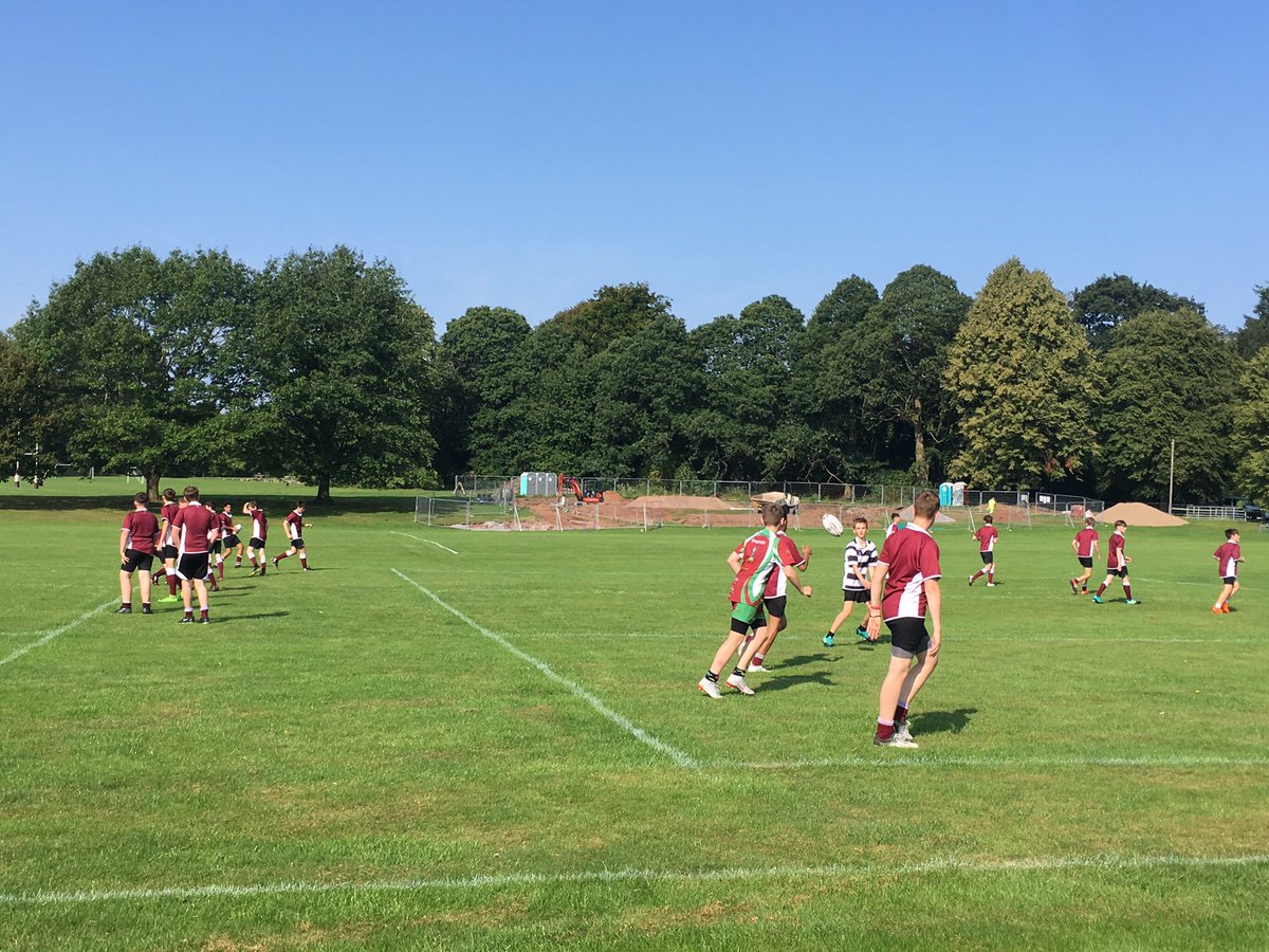 It’s a beautiful morning for the start of pre-season 🏉 
You can also see the work on the new pavilion has started in the background. #newbeginnings