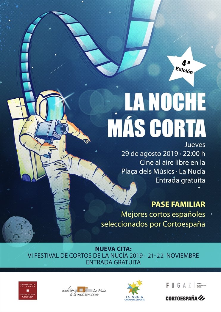 📽Este jueves a las 22h. en la plaça dels Músics de <a href="/LaNuciaES/">La Nucía</a> se celebrará“La Noche Más Corta”, dentro del📽Ciclo de Cine Familiar Estival 2019🌙🌟que proyectarán un total de 6 cortometrajes del festival nacional Corto España. 😀👏 #FentPobleFemFutur bit.ly/327fqHm