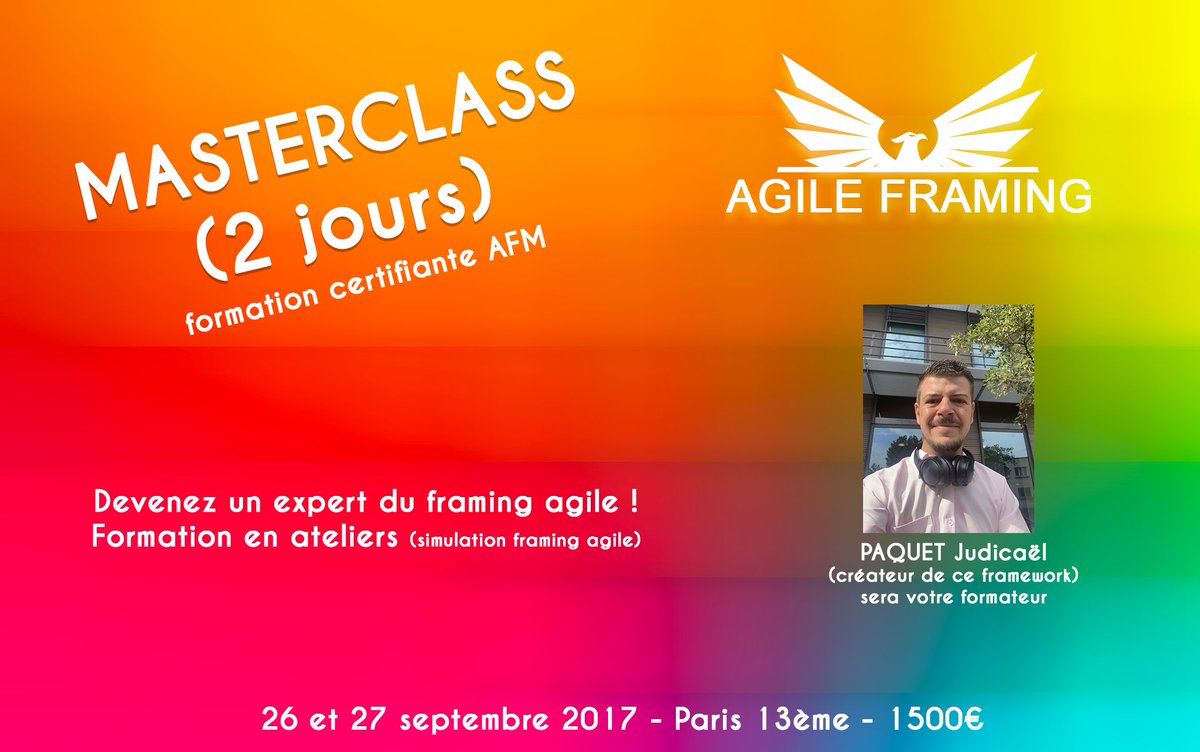 myagilepartner's tweet image. Masterclass Framing agile certifiant - 26 et 27 September - Paris 13. Contactez moi vite, places limitées #agileframing #framingagile #formation #formationagile #agile #scrum #coachagile #scrummaster #productowner