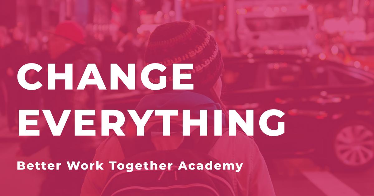 doing_bwt's tweet photo. Changing how we work together can help change everything.
That’s why we created Better Work Together Academy - a place to learn and practice the skills we need for a more human future of work.
Sign up & check out our first courses: https://t.co/PbXKTmf4hw #orgtransformation https://t.co/840WVft9wm